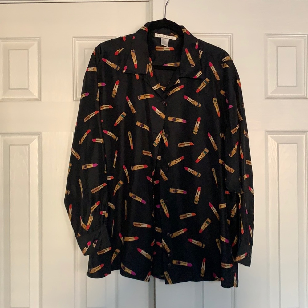 Women’s silk blouse, sz L, EUC